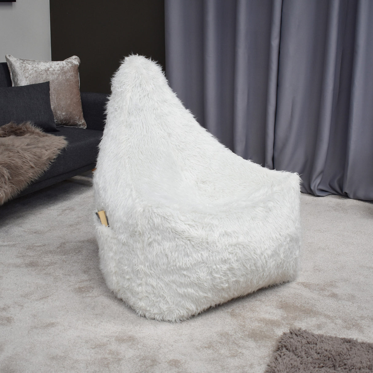 Big Mouth Faux Fur Inflatable Chair