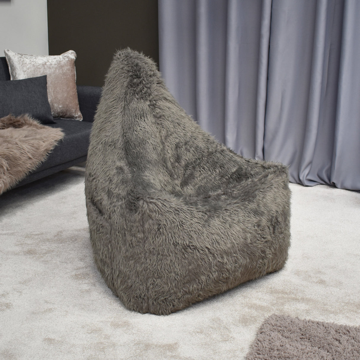 Big Mouth Faux Fur Inflatable Chair