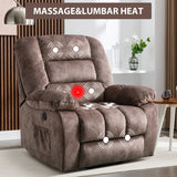 Big Power Lift Massage Recliner Chair for Elderly with Heated Vibration and USB Ports