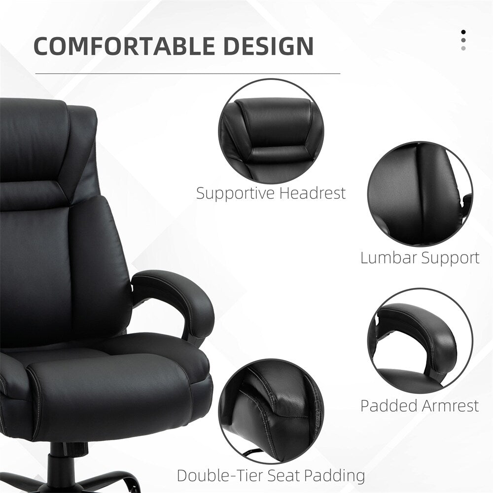 Big and Tall Executive Office Chair w/Wide Seat,Computer Desk Chair