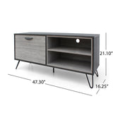 Christopher Knight Home Bijan Mid-Century Modern Two-Toned TV Stand with Hairpin Legs
