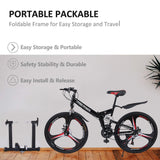 Bike Trainer Stand Magnetic Bicycle Stationary Stand For Indoor Exercise - 23.62x21.65x7.48in