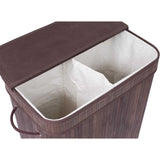 BirdRock Home Lidded Double Laundry Hamper