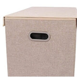 BirdRock Home Double Laundry Hamper with Lid and Removable Liners | Linen | Foldable Hamper | Cut Out Handles