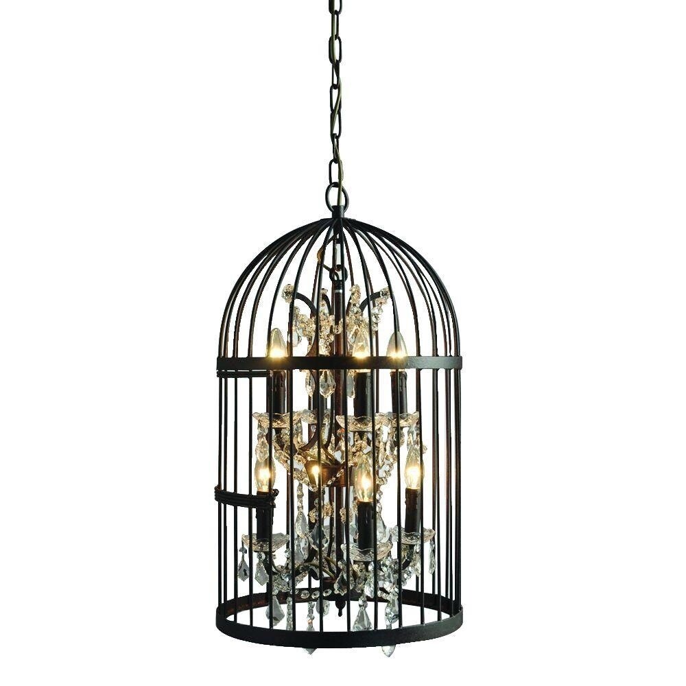 Birdcage 8-Light Chandelier (Matte Black)