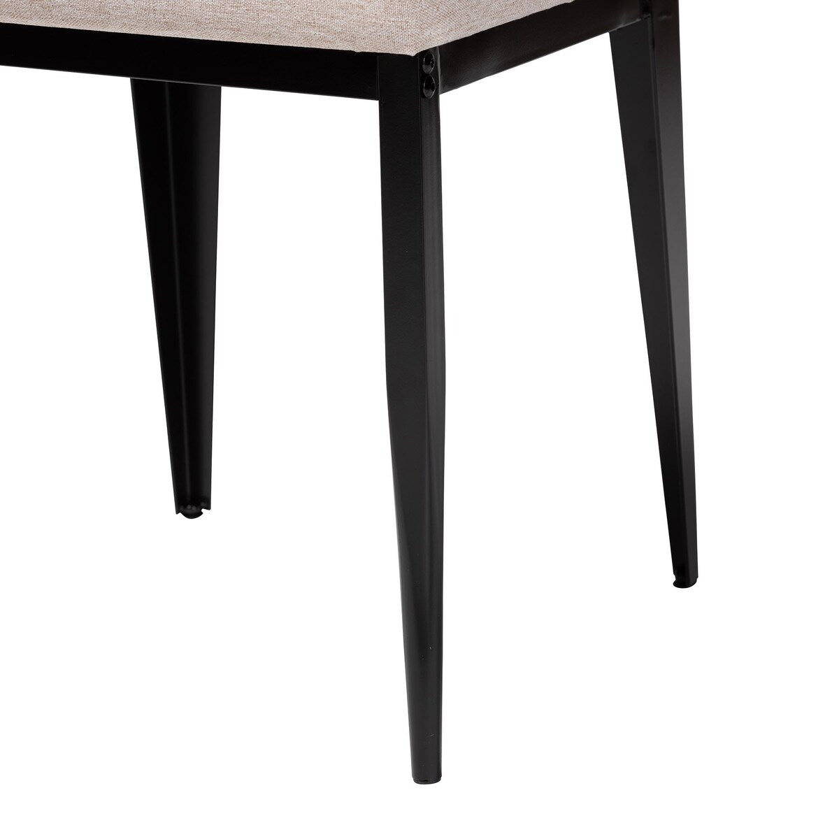 Bishop Industrial Fabric and Metal 4-Piece Dining Chair Set
