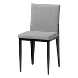 Bishop Industrial Fabric and Metal 4-Piece Dining Chair Set