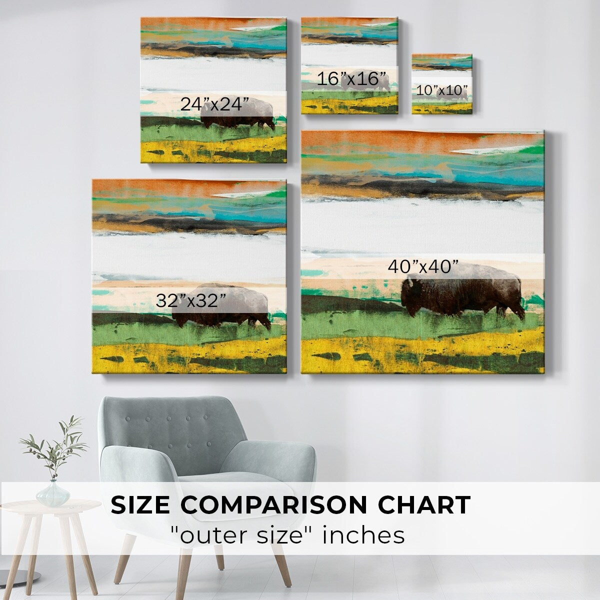 Bison Primary Decision-Gallery Wrapped Canvas