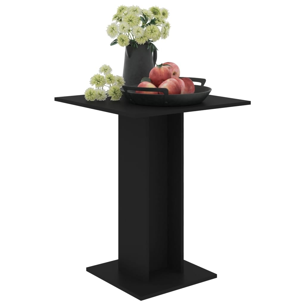 Bistro Table Black 23.6"x23.6"x29.5" Chipboard