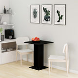 Bistro Table Black 23.6"x23.6"x29.5" Chipboard
