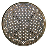 Bistro Table,Square Cast Aluminum Round Outdoor Patio Dining Table - N/A