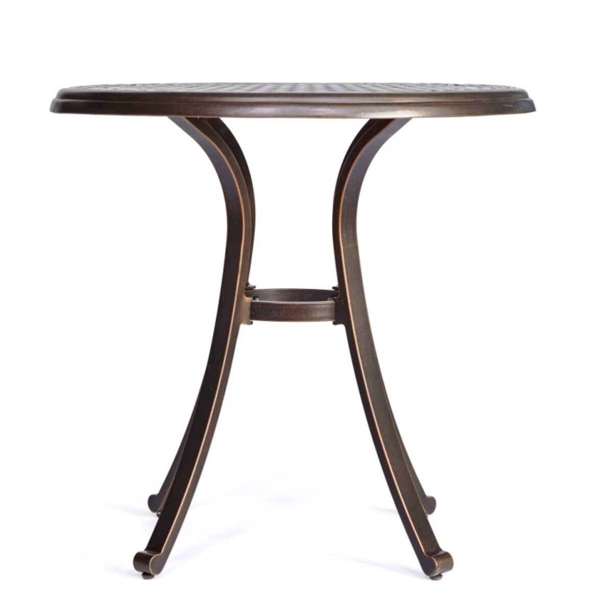 Bistro Table,Square Cast Aluminum Round Outdoor Patio Dining Table - N/A