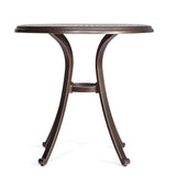 Bistro Table,Square Cast Aluminum Round Outdoor Patio Dining Table - N/A