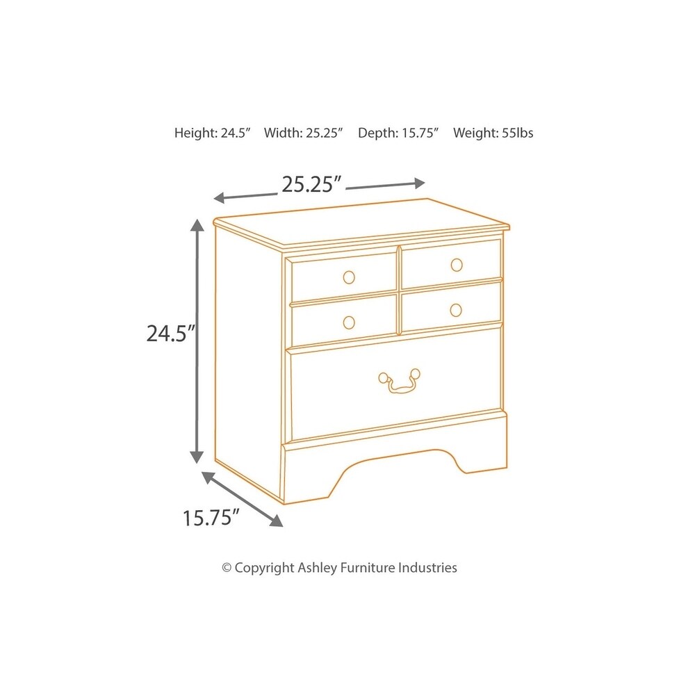 Bittersweet Night Stand - Rustic Pine 2-drawer Nightstand