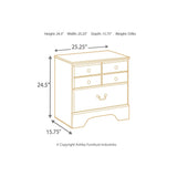 Bittersweet Night Stand - Rustic Pine 2-drawer Nightstand
