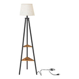 Black 3 Head Floor Lamp with Touch Switch