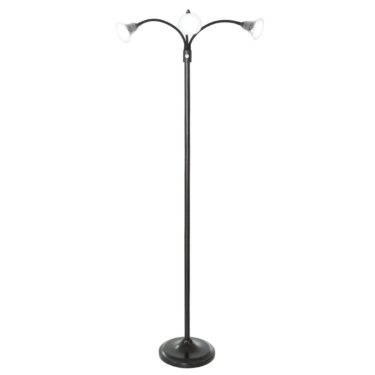 Black 3 Head Floor Lamp with Touch Switch