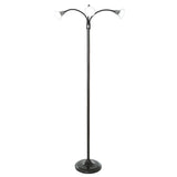 Black 3 Head Floor Lamp with Touch Switch