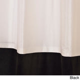 Exclusive Fabrics Eggshell Taffeta and Velvet Banded Curtain Panel - 46 x 84