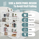 Black 70''H Tall Bookshelf 6-Tier Storage Open Shelves