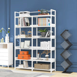 Black 70''H Tall Bookshelf 6-Tier Storage Open Shelves