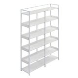 Black 70''H Tall Bookshelf 6-Tier Storage Open Shelves