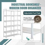 Black 70''H Tall Bookshelf 6-Tier Storage Open Shelves