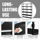 Black 70''H Tall Bookshelf 6-Tier Storage Open Shelves