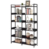 Black 70''H Tall Bookshelf 6-Tier Storage Open Shelves