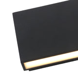 2-Light Matte Black Aluminum Integrated LED Outdoor/Indoor Wall Light