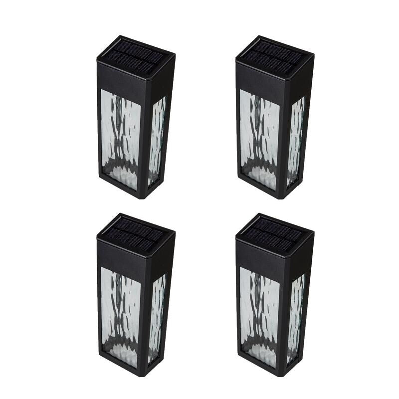 Classy Caps Black Aluminum Lancaster Deck & Wall Light (Set of 4)