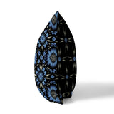 Black And Blue Batik Bliss Indoor/Outdoor Throw Pillow Zipper