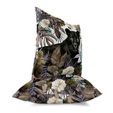 Black And Olive Panther Tropic Twilight Indoor/Outdoor Throw Pillow Zipper