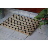 Black Check Pattern Extra thick Decorative Coir Mat (1'6 x 2'6)