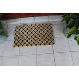 Black Check Pattern Extra thick Decorative Coir Mat (1'6 x 2'6)
