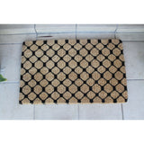 Black Check Pattern Extra thick Decorative Coir Mat (1'6 x 2'6)