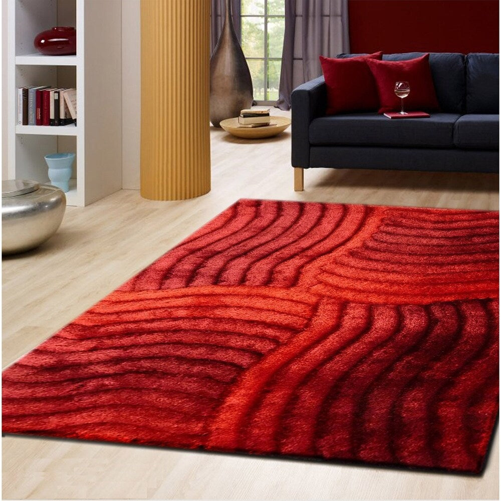 Black Contemporary 5x7 Area Rug - Big