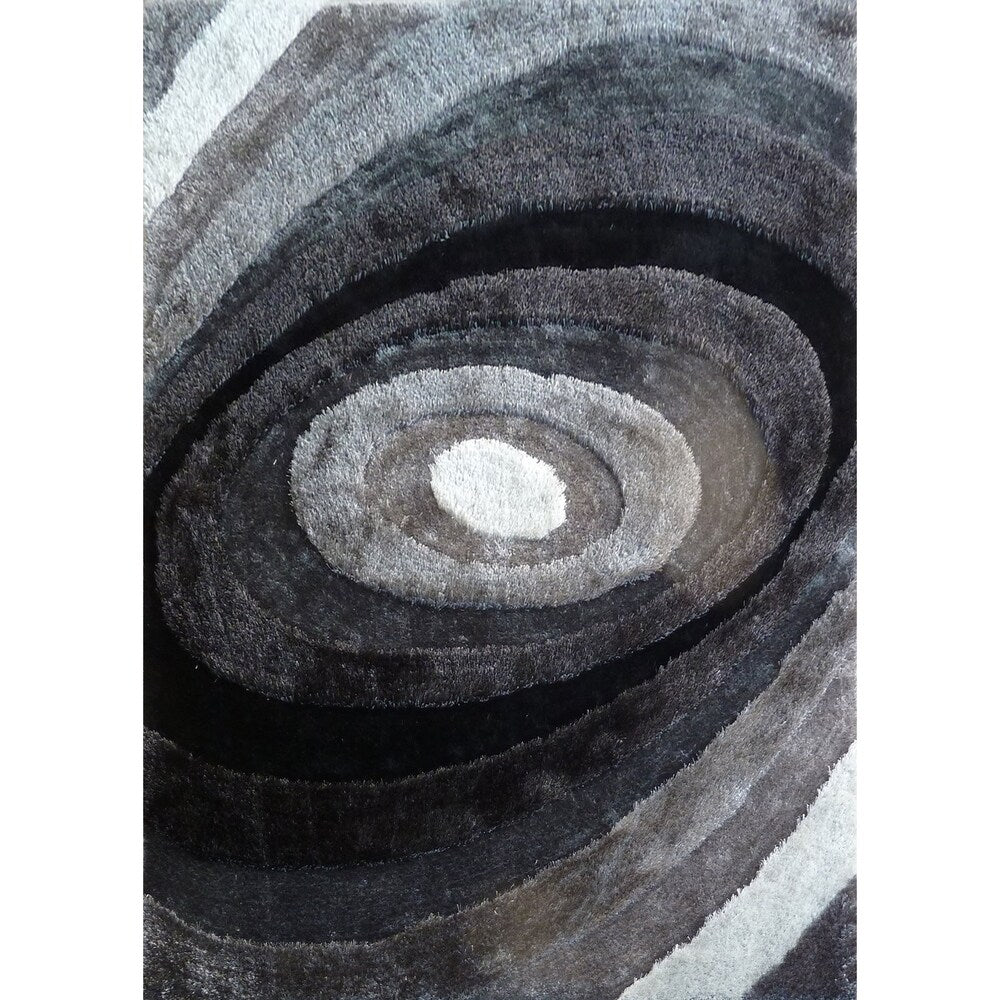 Black Contemporary 5x7 Area Rug - Big