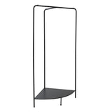 Honey-Can-Do Black/Dark Gray Corner Clothing Rack with Shoe Shelf
