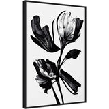 Black Flower by Treechild Framed Canvas Wall Art Print - Sylvie Black
