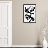 Black Flower by Treechild Framed Canvas Wall Art Print - Sylvie Black