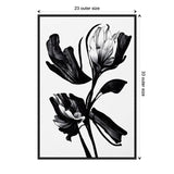 Black Flower by Treechild Framed Canvas Wall Art Print - Sylvie Black