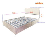 Black Full-size Metal Bed with Steamed Bread Shaped Backrest