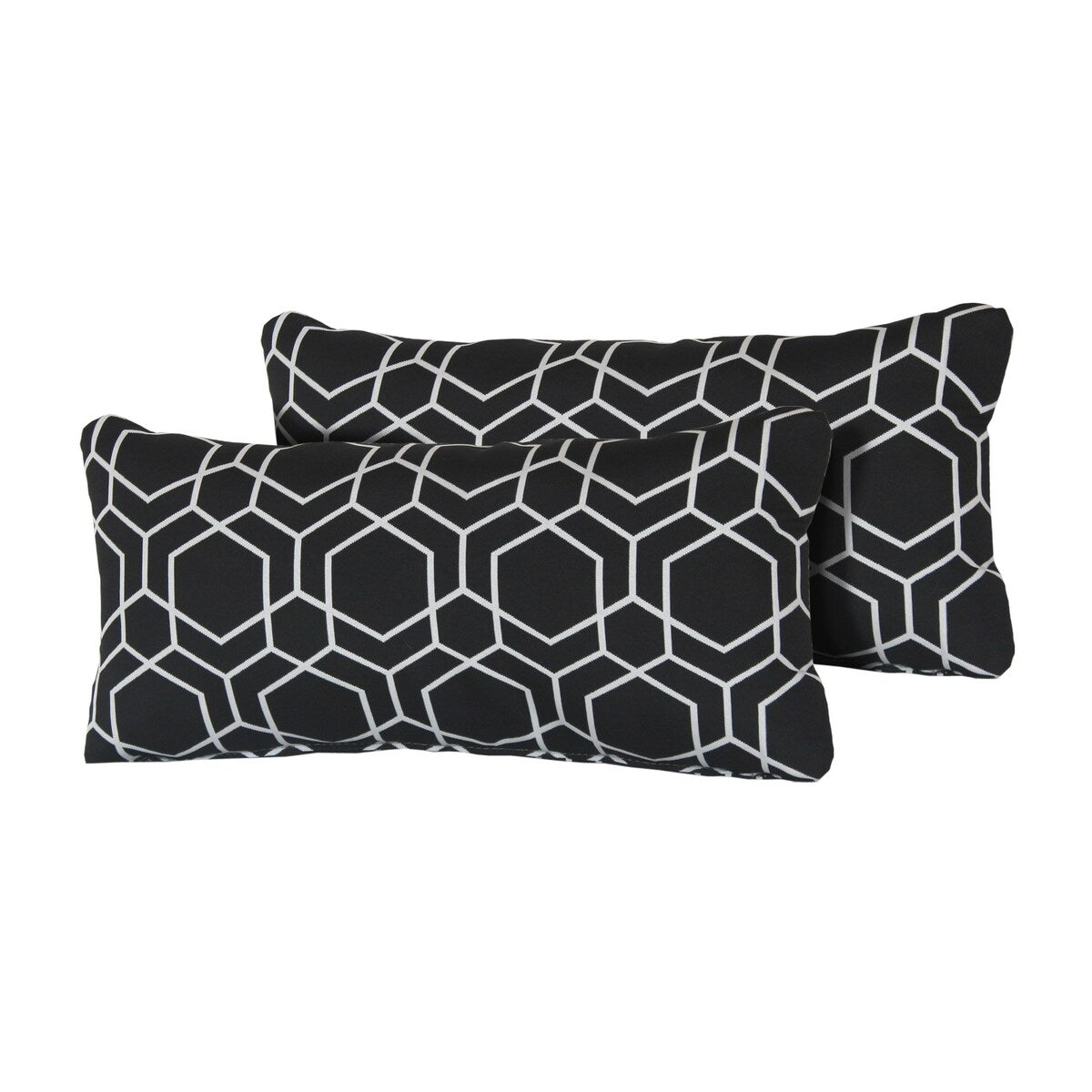 TK Classics Decorative Rectangle Outdoor Throw Pillows, Hexagon - Set of 2