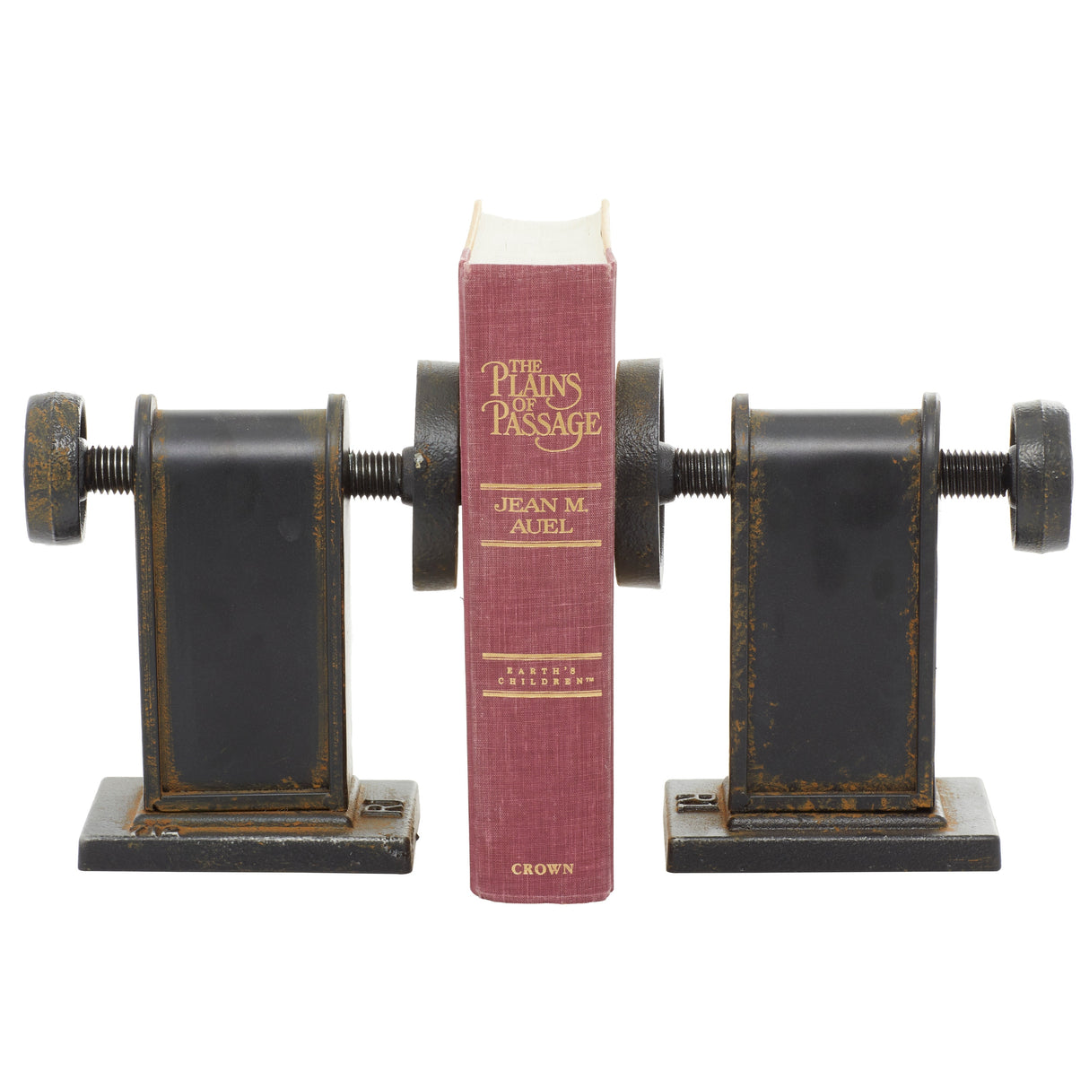 Black Metal Gear Bookends (Set of 2) - 8.31