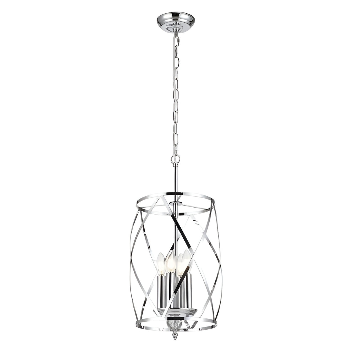 Black Island Pendant Lighting Cylinder Lantern Chandelier 3 Light, Modern LED Hanging Ceiling Light