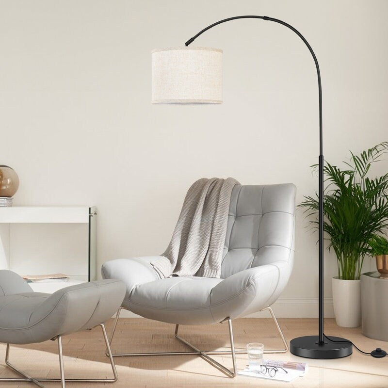 Black LED Arched Floor Lamp Floor Lamp