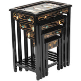 Black Lacquer Nesting Tables - Royal Ladies