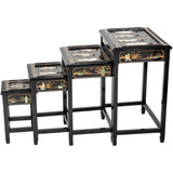 Black Lacquer Nesting Tables - Royal Ladies