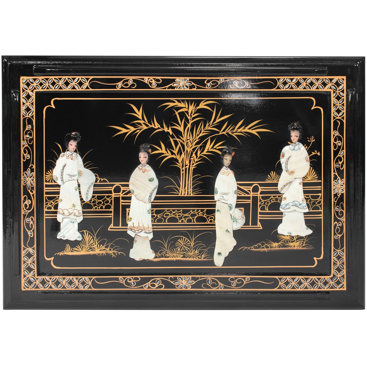 Black Lacquer Nesting Tables - Royal Ladies